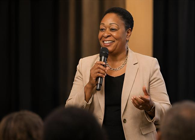 Dr. Marilyn Tyus speaking
